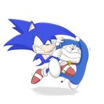  doraemon_(character) doraneko_(yuxtukurisiteixtutenee) fighting highres no_humans sonic sonic_the_hedgehog 