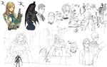  6+boys batman book breasts cape cleavage dark_souls end_of_eternity eyes facial_hair fangs glasses gun helmet hood large_breasts multiple_boys multiple_girls mustache necktie oda_non queen_of_sunlight_gwynevere reanbell sketch souls_(from_software) sword vashyron weapon zephyr_(end_of_eternity) 