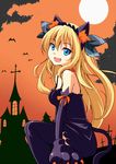  :3 aizawa_hikaru animal_costume animal_ears bat blonde_hair blue_eyes cat_costume cat_ears cat_tail dress fake_animal_ears fang gloves hairband halloween long_hair microsoft moon os-tan paw_gloves paws regdic silhouette silverlight smile solo tail thighhighs two_side_up zettai_ryouiki 