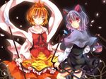  animal_ears bad_id bad_pixiv_id grey_hair highres ikeda_hazuki mouse_ears mouse_tail multiple_girls nazrin red_eyes short_hair tail toramaru_shou touhou yellow_eyes 