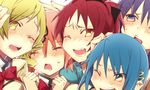  akemi_homura arumaji_(kiss_kill_lila) blonde_hair blue_eyes blue_hair kaname_madoka mahou_shoujo_madoka_magica miki_sayaka multiple_girls red_hair sakura_kyouko tomoe_mami yellow_eyes 