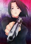  absurdres bad_id bad_pixiv_id beretta_92 black_eyes black_hair catmoonshiki fate/zero fate_(series) gun handgun highres hisau_maiya pistol short_hair solo weapon 