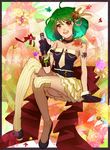  bad_id bad_pixiv_id choker gloves green_hair high_heels katsu_ryouji macross macross_frontier necktie ranka_lee shoes solo tattoo thighhighs 