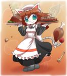  animal_ears blush dainama food maid medabots medarot medarots nollety robot_girl smile tail 