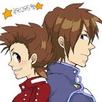  age_difference brown_hair father_and_son kratos_aurion lloyd_irving lowres male male_focus oekaki red_hair redhead short_hair tales_of_(series) tales_of_symphonia 
