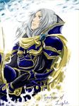  1boy armor character_name final_fantasy final_fantasy_i male male_focus solo warrior_of_light white_hair 