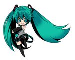  bad_id bad_pixiv_id chibi detached_sleeves green_eyes green_hair hatsune_miku long_hair nanami_(fuku) skirt solo thighhighs twintails very_long_hair vocaloid 