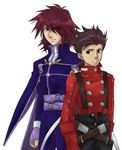  age_difference brown_hair father_and_son hair_over_one_eye kratos_aurion lloyd_irving male male_focus red_hair redhead short_hair tales_of_(series) tales_of_symphonia 