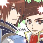  age_difference brown_hair father_and_son kratos_aurion lloyd_irving lowres male male_focus red_hair redhead short_hair tales_of_(series) tales_of_symphonia 