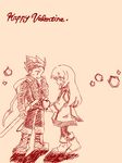  boots colette_brunel collet_brunel couple heart lloyd_irving sketch sword tales_of_(series) tales_of_symphonia weapon 
