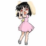  animated animated_gif bangs dancing derivative_work inaba_tewi lowres pani_poni_dash! parody solo touhou 