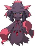  bad_pixiv_id black_hair fuchsia gen_4_pokemon mismagius no_humans pokemon pokemon_(creature) red_eyes ribbon 