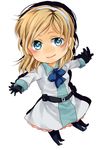  bad_id bad_pixiv_id blonde_hair blue_eyes boots end_of_eternity gloves reanbell short_hair simple_background smile solo 