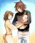  anna_irving baby family hair_over_one_eye kratos_aurion lloyd_irving short_hair sio_vanilla sweatdrop tales_of_(series) tales_of_symphonia 