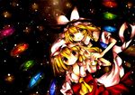  bad_id bad_pixiv_id black blonde_hair flandre_scarlet hat hat_ribbon highres kirisame_marisa marker_(medium) multiple_girls no_nose ribbon smile touhou traditional_media wiriam07 