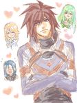  brown_eyes brown_hair kratos_aurion male male_focus martel_yggdrasill martel_yggrasill mithos_yggdrasill oekaki short_hair sketch tales_of_(series) tales_of_symphonia yuan_ka-fai 