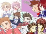  age_difference brown_hair father_and_son kratos_aurion lloyd_irving male male_focus oekaki red_hair redhead short_hair tales_of_(series) tales_of_symphonia 