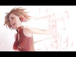  bad_id bad_pixiv_id breasts brown_hair chikotsu headset letterboxed light medium_breasts meiko red short_hair solo vocaloid 