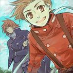  age_difference brown_hair father_and_son kratos_aurion lloyd_irving lowres male male_focus red_hair redhead short_hair tales_of_(series) tales_of_symphonia 