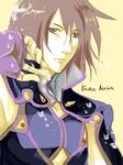  1boy brown_eyes brown_hair kratos_aurion male male_focus pale_color short_hair solo tales_of_(series) tales_of_symphonia 