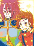  age_difference brown_hair buttons father_and_son heart kratos_aurion lloyd_irving male male_focus oekaki red_hair redhead short_hair tales_of_(series) tales_of_symphonia 