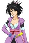  1girl black_hair female sheena_fujibayashi simple_background solo tales_of_(series) tales_of_symphonia white_background 