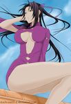  breasts huge_breasts impossible_clothes impossible_clothing kazehana sekirei sitting solo 