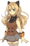  animal_ears bad_id bad_pixiv_id blonde_hair blue_eyes long_hair pig_ggul seeu skirt solo thighhighs vocaloid zettai_ryouiki 