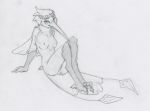  2019 anthro avian back_wings beak bird breasts female hummingbird looking_at_viewer nude pussy ruaidri sketch solo wings 