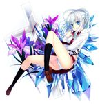  bad_id bad_pixiv_id blue_eyes cross hidan_no_aria hitohira_(shiroringo48) jeanne_d'arc_(hidan_no_aria) loafers necktie panties pantyshot school_uniform shoes socks solo underwear white_hair white_panties 