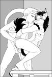  anal_penetration anthro black_and_white duo gay human hybrid interspecies kusacwolf male mammal monochrome penetration sex 