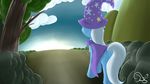  absurd_res animal_ears cutie_mark equine female feral friendship_is_magic hair hat hi_res horse long_hair mammal my_little_pony outside pony short_hair solo sun sunrise tail tree trixie_(mlp) twilightsquare unicorn white_hair wizard_hat wood 