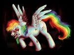  blood cutie_mark equine friendship_is_magic horse multi-colored_hair my_little_pony pegasus rainbow_dash_(mlp) rainbow_hair solo tail undead wings zombie 