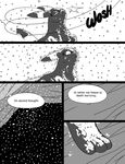  black_and_white cave cold comic dialog dialogue eeveelution female greyscale monochrome nintendo pok&#233;mon pok&eacute;mon snow tderek99 text umbreon video_games 