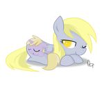  derpy_hooves_(mlp) dinky_hooves_(mlp) equine eyes_closed female feral friendship_is_magic horn horse mammal my_little_pony one_eye_closed pegasus pony sleeping unicorn wings wink yellow_eyes yikomega young 