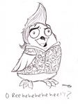  avian black_and_white drakanifox humor meme monochrome orly owl sketch solo 