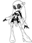  bandanna beak belt bird black_and_white boots breasts chaoscroc cleavage clothed clothing eyewear female form_fitting gloves high_heels monochrome navel sega solo sonic_(series) sonic_riders sunglasses swallow_(bird) thigh_boots tight_clothing wave_the_swallow 