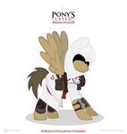  anowia assassin&#039;s_creed brown_hair clothing ears equine friendship_is_magic hair hidden_blade hood my_little_pony pegasus pouch tail wings 