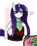  anthro anthrofied blush dragon english_text equine female friendship_is_magic horn horse mammal my_little_pony pony rarity_(mlp) scalie spike_(mlp) sssonic2 text unicorn water wet 