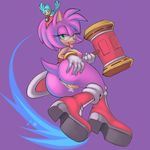  amy_rose anus big_butt boots bottomless breasts butt female green_eyes hammer hedgehog nipples pink plump_labia pussy sega short_tail sif solo sonic_(series) tail tongue tongue_out 