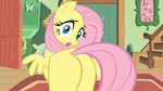  equine female feral fluttershy_(mlp) friendship_is_magic hair horse looking_at_viewer mammal my_little_pony pegasus pink_hair pony tail wings 
