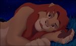  amber_eyes disney feline feral grass lion looking_at_viewer male mammal night nude paws simba solo stars the_lion_king zen 