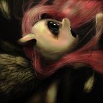  equine feather female fluttershy_(mlp) friendship_is_magic green_eyes hair horse jcharlesmachiavelli long_hair mammal my_little_pony open_mouth pegasus pink_hair pony saliva solo wings 