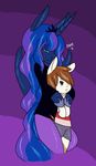  alicorn anthro blue_eyes brown_eyes brown_hair clothing colt couple crown cub cuddle cuddling daniruu equine fanart female friendship_is_magic hair hooves horn horse hug long_hair long_tail male mammal multi-colored_hair my_little_pony pants pipsqueak_(mlp) pony princess princess_luna_(mlp) royal royalty shirt short_hair short_tail shota spots straight tail winged_unicorn wings young 