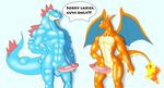  balls biceps big_muscles big_penis charizard dark-moltres erection fangs feraligatr fire gay grin horn inviting male muscles nintendo pecs penis pok&#233;mon pok&eacute;mon tail vein veins video_games 