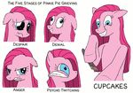  arrkhal blood blue_eyes cupcakes cupcakes_(mlp_fanfic) english_text equine female friendship_is_magic fur hair horse kiridashi knife mammal my_little_pony pink pink_body pink_fur pink_hair pinkie_pie_(mlp) plain_background pony text weapon white_background 