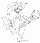  anthro bell black_and_white bottomless breasts broom cat chalo corset feline female halloween hat holidays line_art looking_at_viewer magic_user mammal monochrome nipples pumpkin pussy solo tail witch witch_hat 