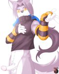 black_nose bottomless canine clothed clothing eyewear glasses hair half-dressed helsy helsy_(character) kivwolf male mammal penis pubes pubic_hair purple_hair solo tail wolf 