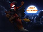  canine cat clothed clothing feline female feral flying fox halloween hat holidays legwear looking_at_viewer magic_user mammal moon skimpy solo stockings tail vani-fox vani-fox_(character) witch witch_hat 