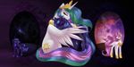  blue_body blue_hair cloud clouds crown cutie_mark embrace equine eyes_closed female feral friendship_is_magic green_eyes hair horn horse hug long_hair mammal moon multi-colored_hair my_little_pony nightmare_moon_(mlp) pegacorn pink_hair pony princess princess_celestia_(mlp) princess_luna_(mlp) purple_background rizcifra royalty sad shiny sibling sisters stars sun tail tiara wallpaper winged_unicorn wings 